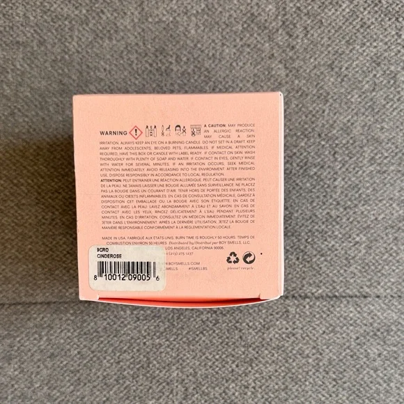 NWT boy smells Cinderose Scented Candle 8.5oz - Picture 3 of 4